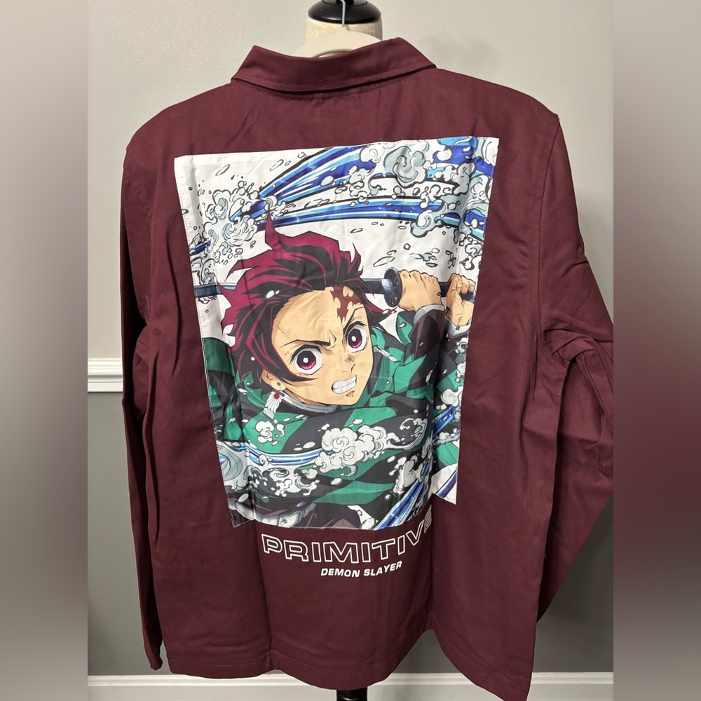 Primitive Maroon Demon Slayer Graphic Shirt